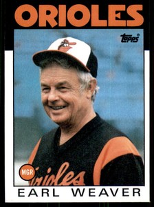 1986 Topps Earl Weaver Baltimore Orioles #321