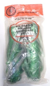 DE COLECCIÓN WESTERN FLYER MUSCLE BIKE EMPUÑADURAS Y SERPENTINAS VERDES BRILLANTES *NOS* - Imagen 1 de 3