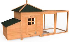 VOUNOT Chicken Coop and Run, Wooden Hen House 190 cm L x 55 W x 100 H 