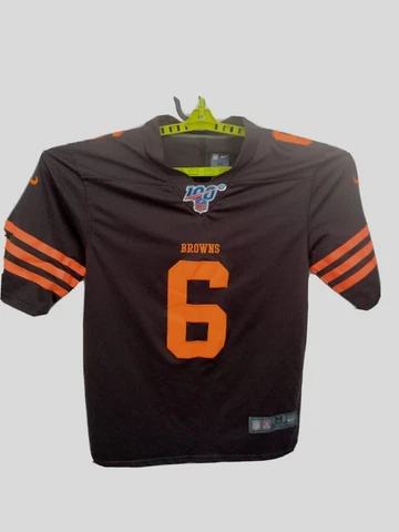 Nike Cleveland Browns Jersey Mens M On Field #6 Baker Mayfield Stitched Orange Cover