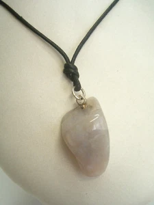 Ciondolo in Argento 925 con AGATA naturale e girocollo - pendente pietra dura - Picture 1 of 5