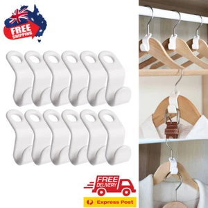 12Pcs Cascading Clothes Hanger Connector Hooks Space Saving Closet Organizer - Picture 1 of 11