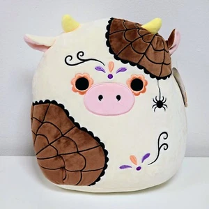 DOTD Ronnie die Kuh 12 Zoll Squishmallow Halloween US-Import Tag der Toten Brandneu mit Etikett - Bild 1 von 5