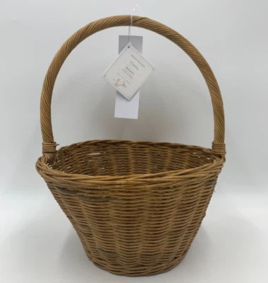 Cesta de Pascua de mimbre natural Pottery Barn Kids pequeña 15" #W411 Foto 1 de 4