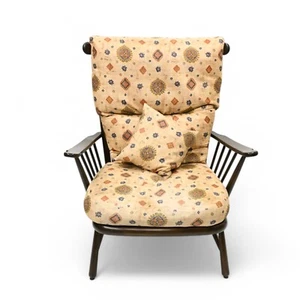 Ercol Easy Chair Armchair Dark Finish Original Upholstery FREE UK Delivery - Picture 1 of 24