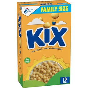 Kix Whole Grain Breakfast Cereal, Crispy Corn Cereal Puffs, Family Size, 18 oz - Picture 1 of 1