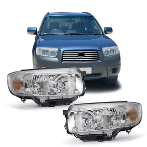 Pair Head Light Lamp(Halogen) For 2005 2006 2007 Subaru Forester X X (NO Xenon) - Picture 1 of 6