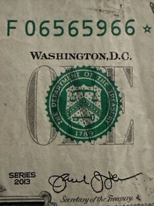 SUPER RARE $1 FRB ATLANTA ✯ STAR NOTE ONE DOLLAR BILL 2013 - F 065 65 9 66 ✯ - Picture 1 of 10