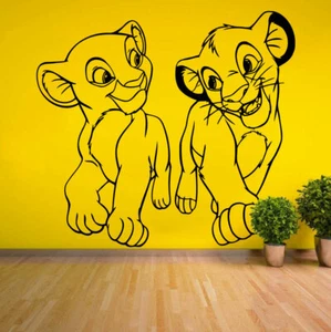 SIMBA NALA LION KING WALL STICKER CHILDREN KIDS  BOYS  ROOM NURSERY DECORATION - Picture 1 of 7