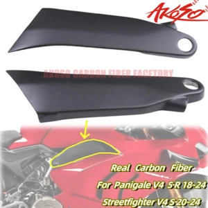 Carbon Fiber For Panigale Streetfighter V4 V4S Frame Side Cover Panel Fairing - Picture 1 of 31