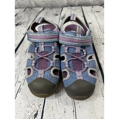 Clarks Jóvenes Niñas Deportivas Punta Cerrada Senderismo Agua Sandalias Talla 11.5M Azul/Púrpura Foto 1 de 4