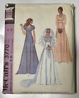 Vintage McCalls Sewing Pattern Princess Wedding Dress 12 Bridesmaid 1970s