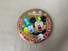 Vintage Disneyland Mickey Mouse Cast Exclusive 4th Birthday Badge