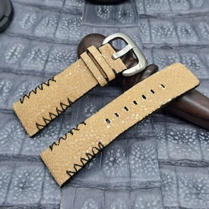 28 mm/24 mm Stachelrochenleder Uhrenband maßgeschneidert exotisches Leder minimalistisches Design - Bild 1 von 9