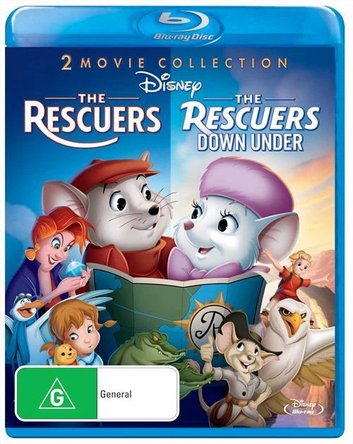 The Rescuers  / Rescuers 2 - Down Under : vgc blu ray region b t379 - image 1 of 1