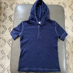 Circo L 10/12 Navy Blue Short Sleeve Hoodie - Picture 1 of 3