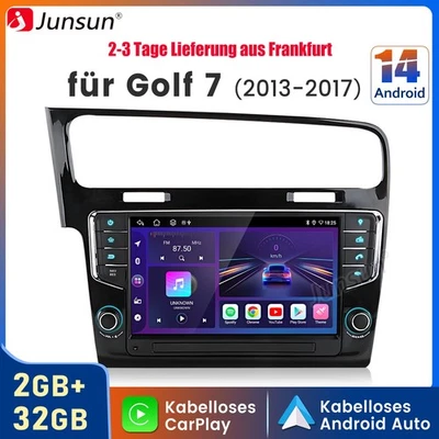 2+32G CarPlay Android14 9"Autoradio GPS Navi DAB Für VW Golf 7 VII MK7 2012-2020 - Bild 1 von 4