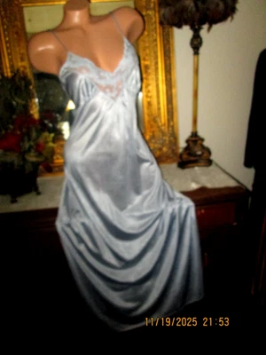 De Colección Gilead Azul Gris Floral Camisón Lencería Vestido Vestido Mediano Foto 1 de 4