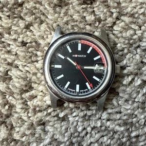 Mondaine Quartz Watch Black Dial Working - Picture 1 of 2