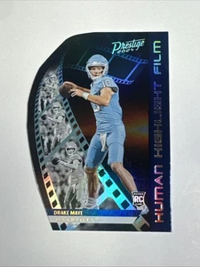 Drake Maye RC 2024 Panini Prestige Human Highlight Film Die Cut Insert Patriots - Picture 1 of 2