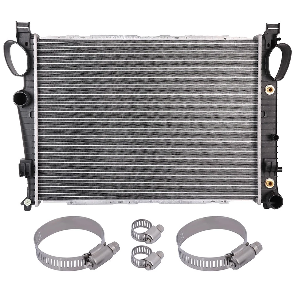 Aluminum Radiator with Oil Hose Clamps Kit For 2001-2006 Mercedes-Benz S55 AMG Foto 1 de 4