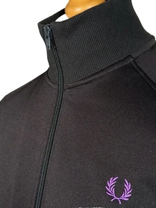 Chaqueta de Pista Fred Perry Hecha en Japón Colorblock Talla M Nueva sin Etiquetas Gris Ancla Púrpura - Imagen 1 de 10