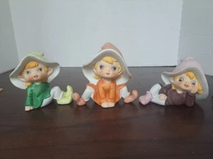 3er Set Vintage 70er Jahre Homco Pixie Elfen #5213 Figuren - Bild 1 von 14