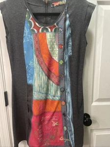 Desigual Rainbow Multicolor Dress Size XL With Zipper - Picture 1 of 12