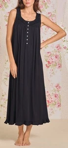 NEU Eileen West kultiges schwarzes Tencel Modal Walzer Nachthemd für Damen XX-Small - Bild 1 von 5