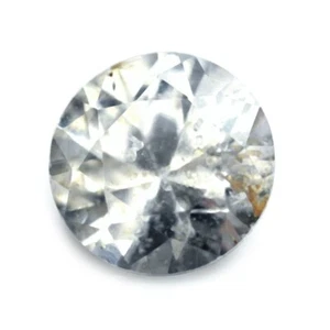 Certified 0.48ct Natural Unheated White Sapphire 4.59 mm Brilliant Cut Round - Picture 1 of 3