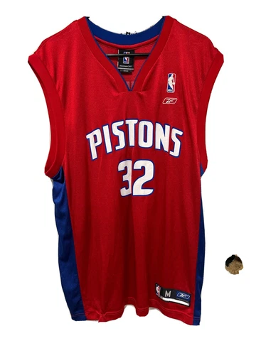 Richard (RIP) Hamilton, Red Reebok NBA Detroit Pistons Size: Medium Jersey Cover