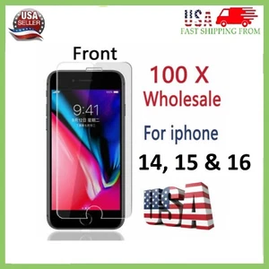 Wholesale Lot Tempered Glass Screen Protector For iPhone 12 13 14 15 16 Pro Max - Picture 1 of 12