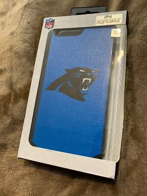 NFL Licensed Carolina Panthers Textured Solid colour  iPhone 6s/6/7/8 plus - Image 1 of 4