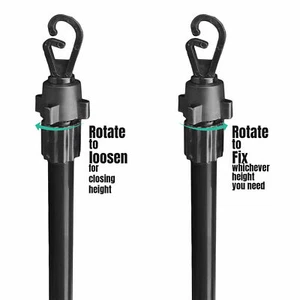 2X Extendable Clothes Prop Line Pole Galvanized Heavy Duty Washing Support 2.4m - Picture 1 of 16