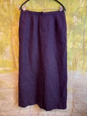 Laura Ashley 1990's purple pure wool lined pencil skirt. UK women's size 12 - Image 1 of 4