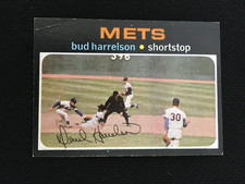 1971 BUD HARRELSON WITH NOLAN RYAN TOPPS NEW YORK METS BASEBALL CARD