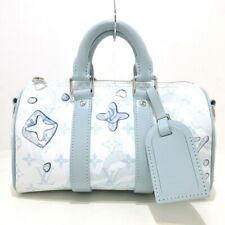 Auth LOUIS VUITTON Keepall Bandouliere 25 M22527 crystal blue - RFID TAG Handbag