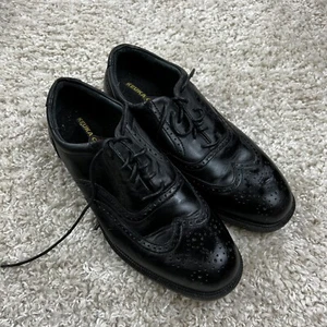 Keuka Cafe Mens Size 10.5 M Black Leather Lace Up Oxford Work Shoes - Picture 1 of 7