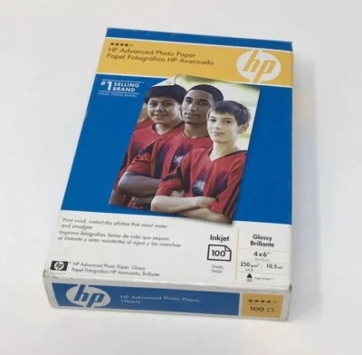 Open box Hewlett Packard HP Advanced Photo Paper Glossy 4" x 6" Q6638A 71 sheets - Image 1 of 4
