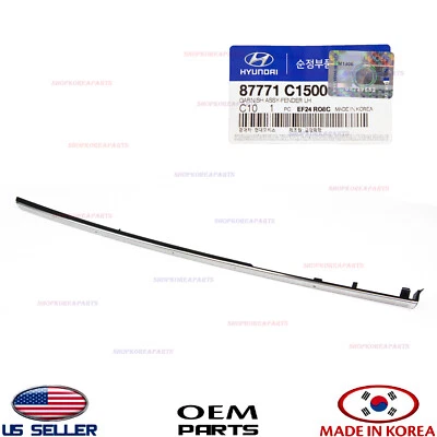 ¡GUARDABARROS DELANTERO IZQUIERDO MOLDEADO CROMADO GENUINO! HYUNDAI SONATA 2018-2019 87771C1500 Foto 1 de 3
