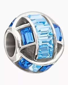 Authentic Chamilia Blue Crystal Spellbound Charm 2083-0464 Free Shipping - Picture 1 of 1