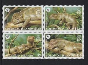 SOLOMON ISLANDS 2005 ENDANGERED SPECIES Skink Design Set MNH WWF. Block $4.50 - Picture 1 of 1