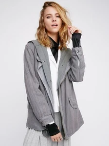 New Free People Beachy Hooded Moto Jacket Size XS MSRP: $168 - Picture 1 of 3