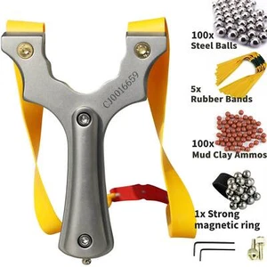 Stainless Steel Catapult Powerful Slingshot Personal Sports 100pcs Steel Ball - Picture 1 of 17