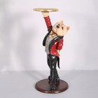 Westie Butler With Tray Life Size Resin Statue Dog Prop Decor Animal Display