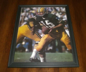 PACKERS BART STARR FRAMED COLOR ACTION PRINT - Picture 1 of 1