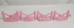 2008 Fisher Price Little People PLAY n GO CASTLE 4 Pieces PINK FENCE Sections - Picture 1 of 5
