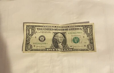 Rare 2017 One Dollar Star Noted Bill, Collectors Item - Image 1 of 2