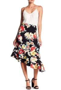 Neuer asymmetrischer Rock von Bobeau mit Rüschensaum. Größe XSmall - Bild 1 von 7