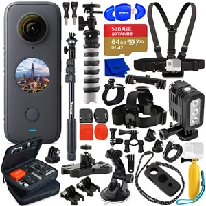 Insta360 ONE X2 Pocket Camera CINOSXX/A - 20PC Essential Accessory Bundle - Picture 1 of 8